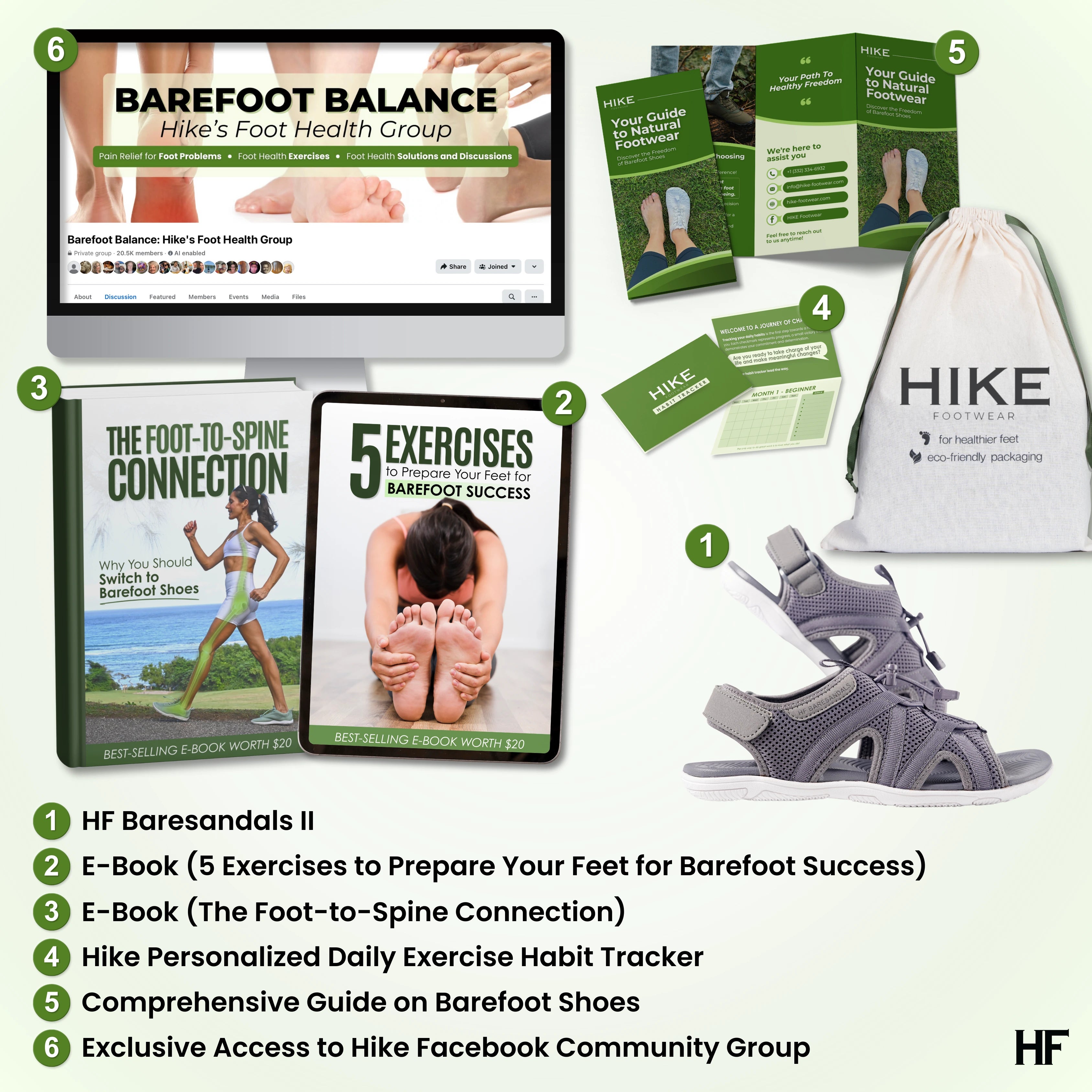 HF Baresandals II – Ergonomic Footbed & Ultra-Lightweight Barefoot Sandals (Unisex) (BOGO)