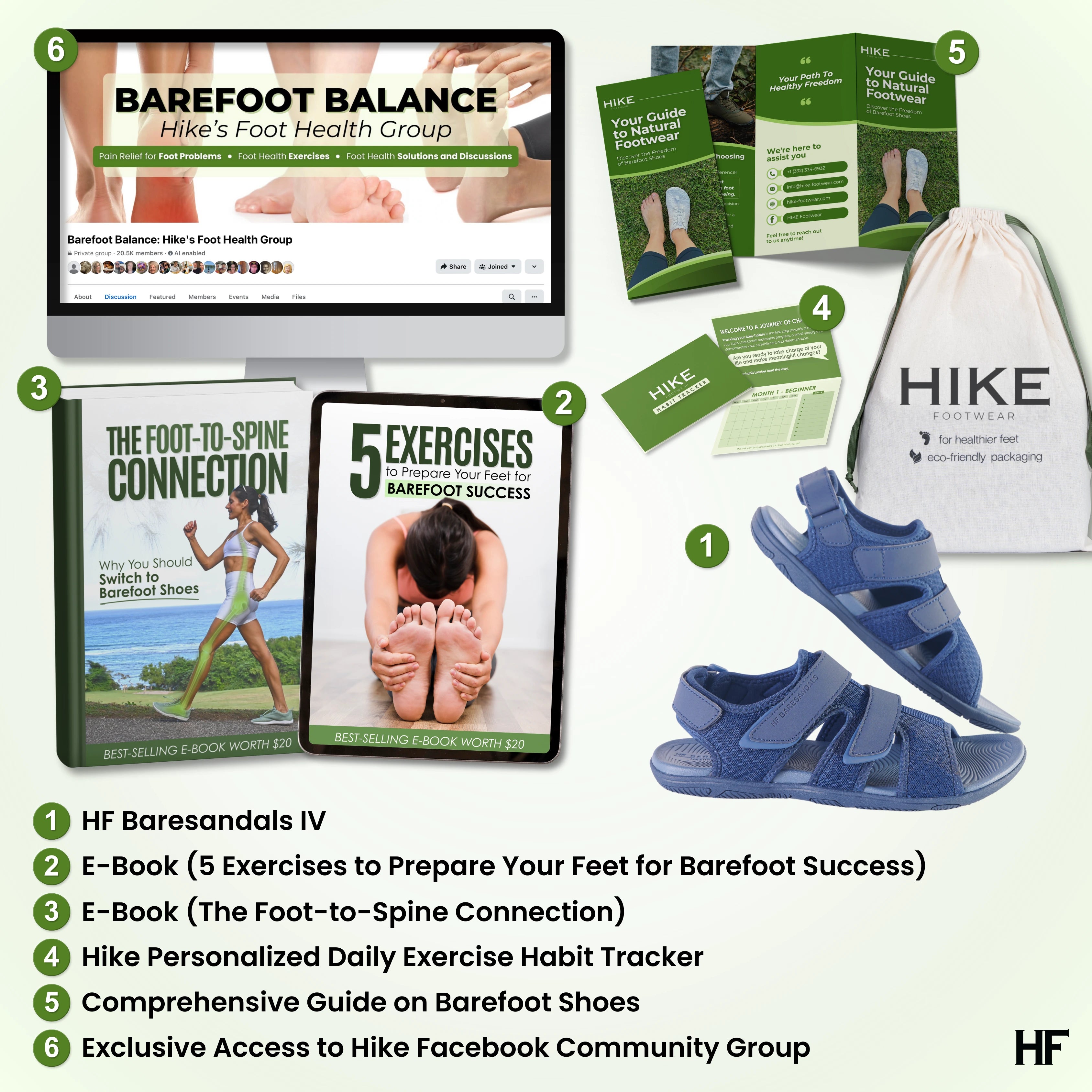 HF Baresandals IV – Ergonomic Footbed & Ultra-Lightweight Barefoot Sandals (Unisex) (BOGO)