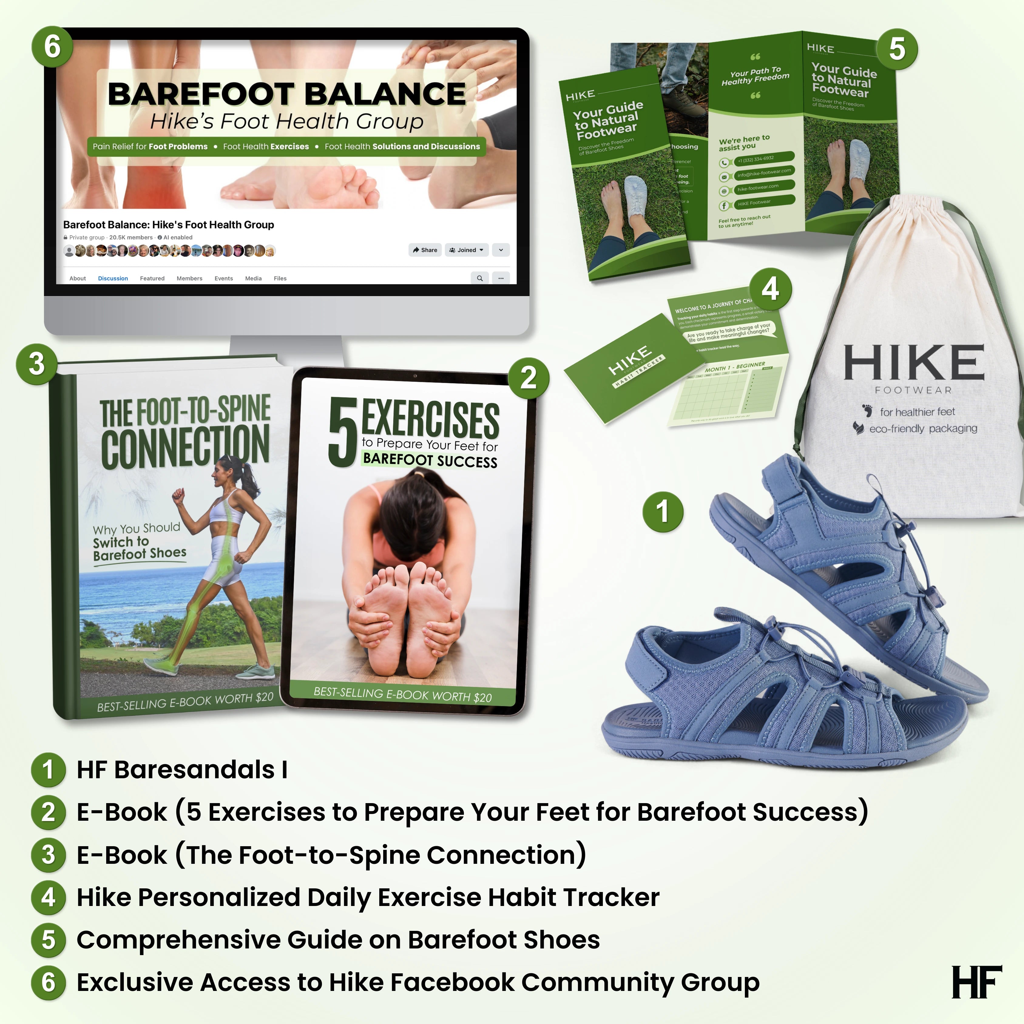 HF Baresandals I – Ergonomic Footbed & Ultra-Lightweight Barefoot Sandals (Unisex)
