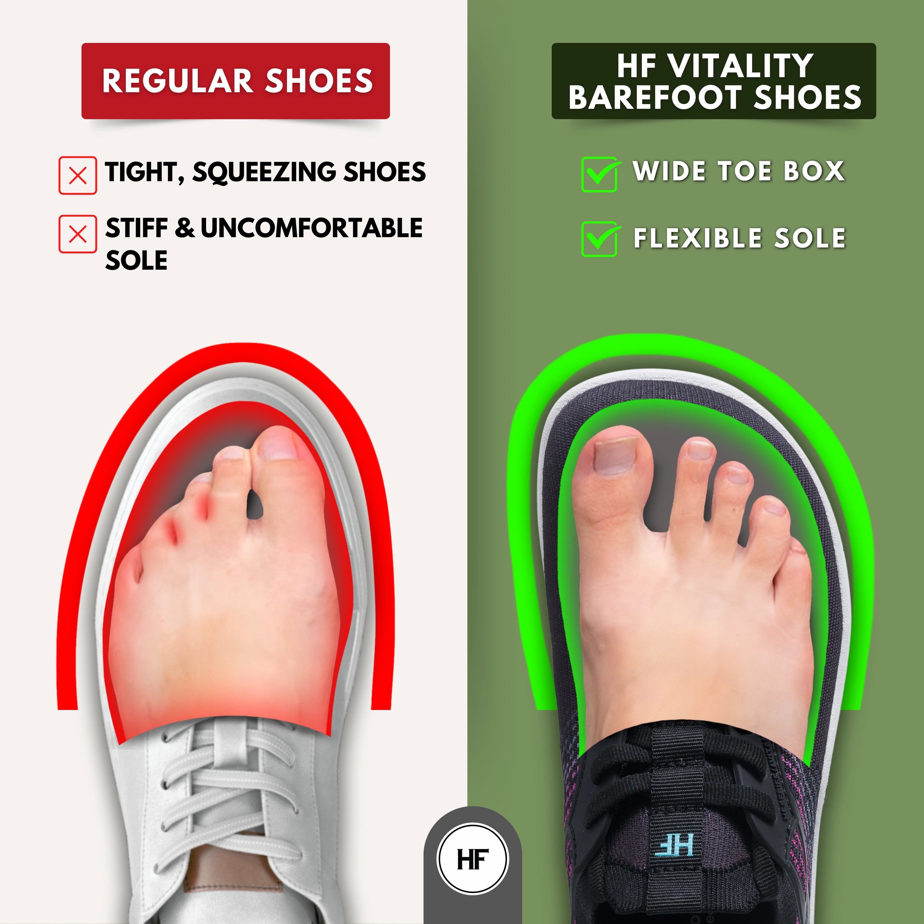 HF Vitality - Healthy & Ergonomic Supportive Barefoot Shoes (Unisex)