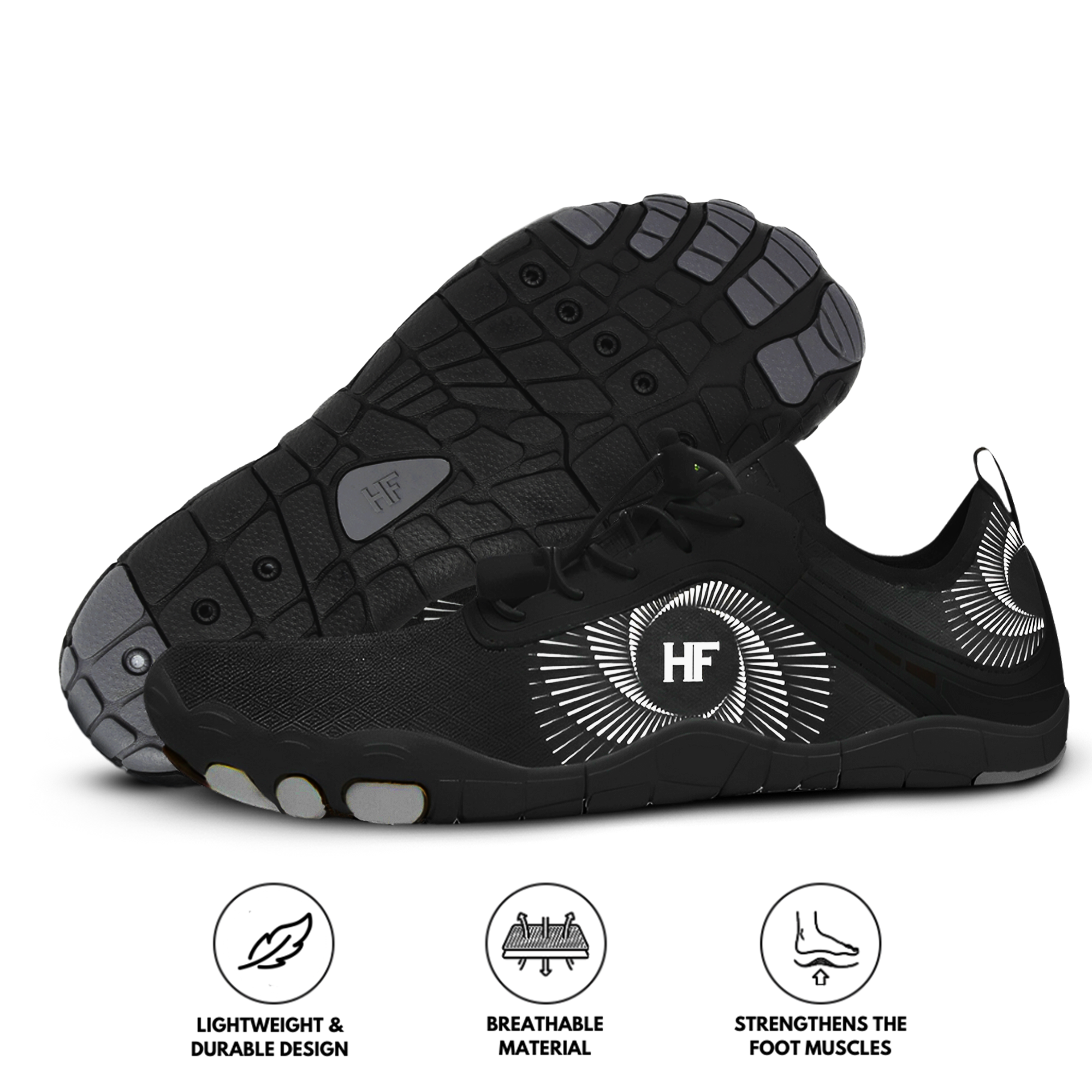 HF Active - Chaussures Pieds Nus pour un Mode de Vie Actif et Indolore (Unisexe) (BOGO)