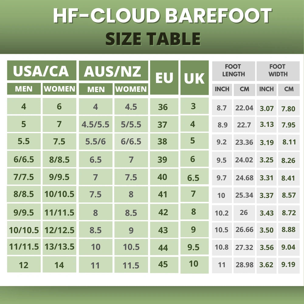 HF-Cloud Barefoot – Minimalistic Shoes for Foot, Knee & Back Pain (Unisex)